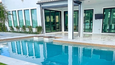 Residential pool professionally cleaned and maintained by Commercial Pool Kings, ensuring crystal-clear water, safety, and reliable pool care.