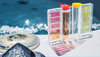 Professional pool water testing and chemical balance by Commercial Pool Kings.